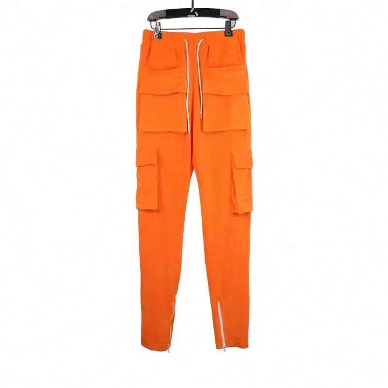 Cotton Fleece Blue 6 Pocket Pants Menscrub Set Unisex Half Sleeve 3 Pocket six Pocket Cargo Pants For Men