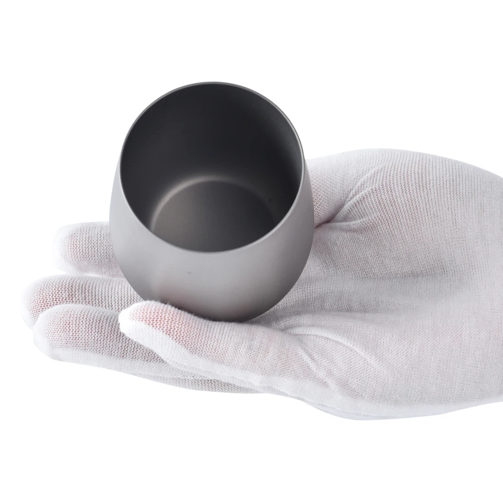New Pure Titanium Goose Egg Cup Outdoor Camping Teacups Mug Home Coffee Cup 120ML Titanium Cup Outdoor Camping