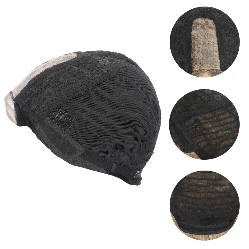 Hair before Lace Wigs Gradient Pink Wigs Female Chemical Fiber Full Head Cover Hot European and American Short Straight 14inch