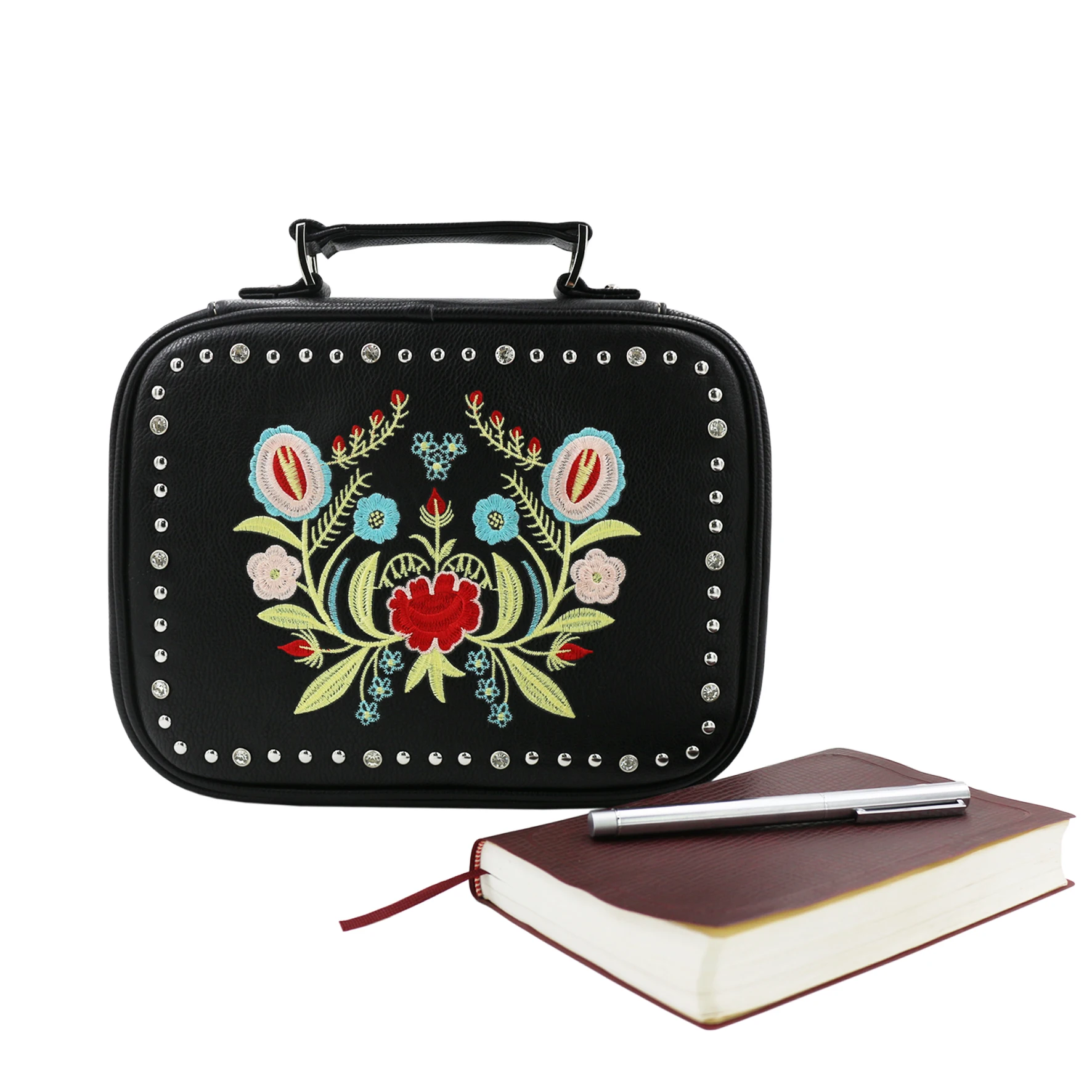 Multipurpose Organizer Bible Tote Leather Bag Lightweight And Sturdy Bible Book Cover Water-resistant Zipper Bible Carrying Case