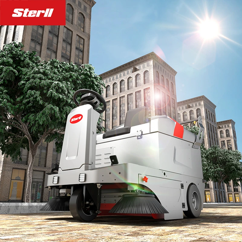 Small street sweeper industrial sidewalk sweeper automatic ride on road sweeper floor cleaning machine