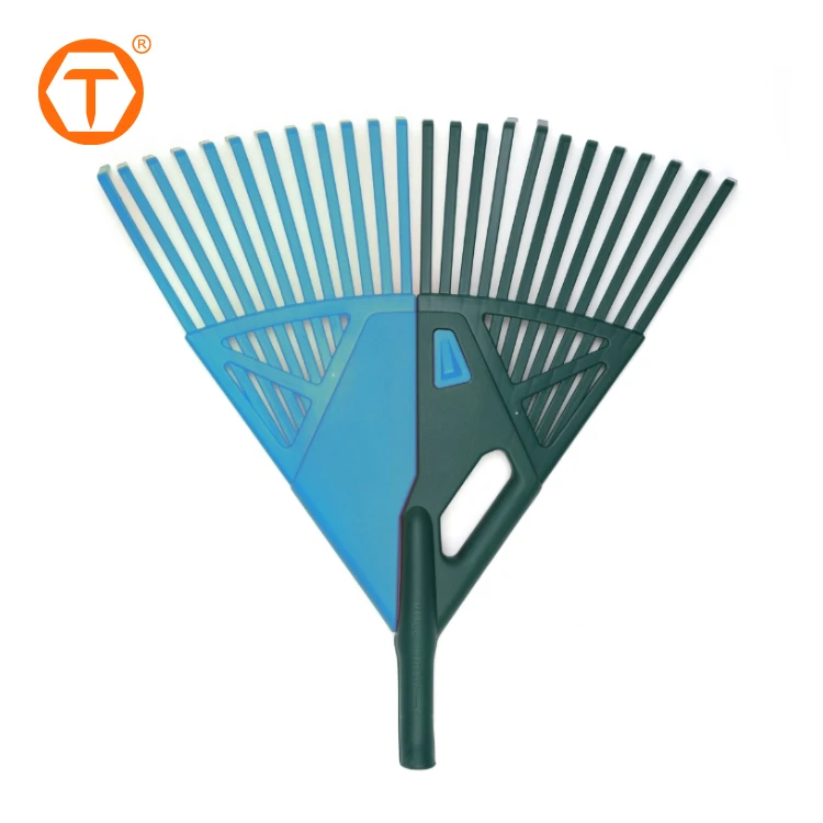 24 Teeth 2 in 1 Grass Yard Rake Leaf Grabber Agriculture Hand Tools Plastic Foldable Garden Rake