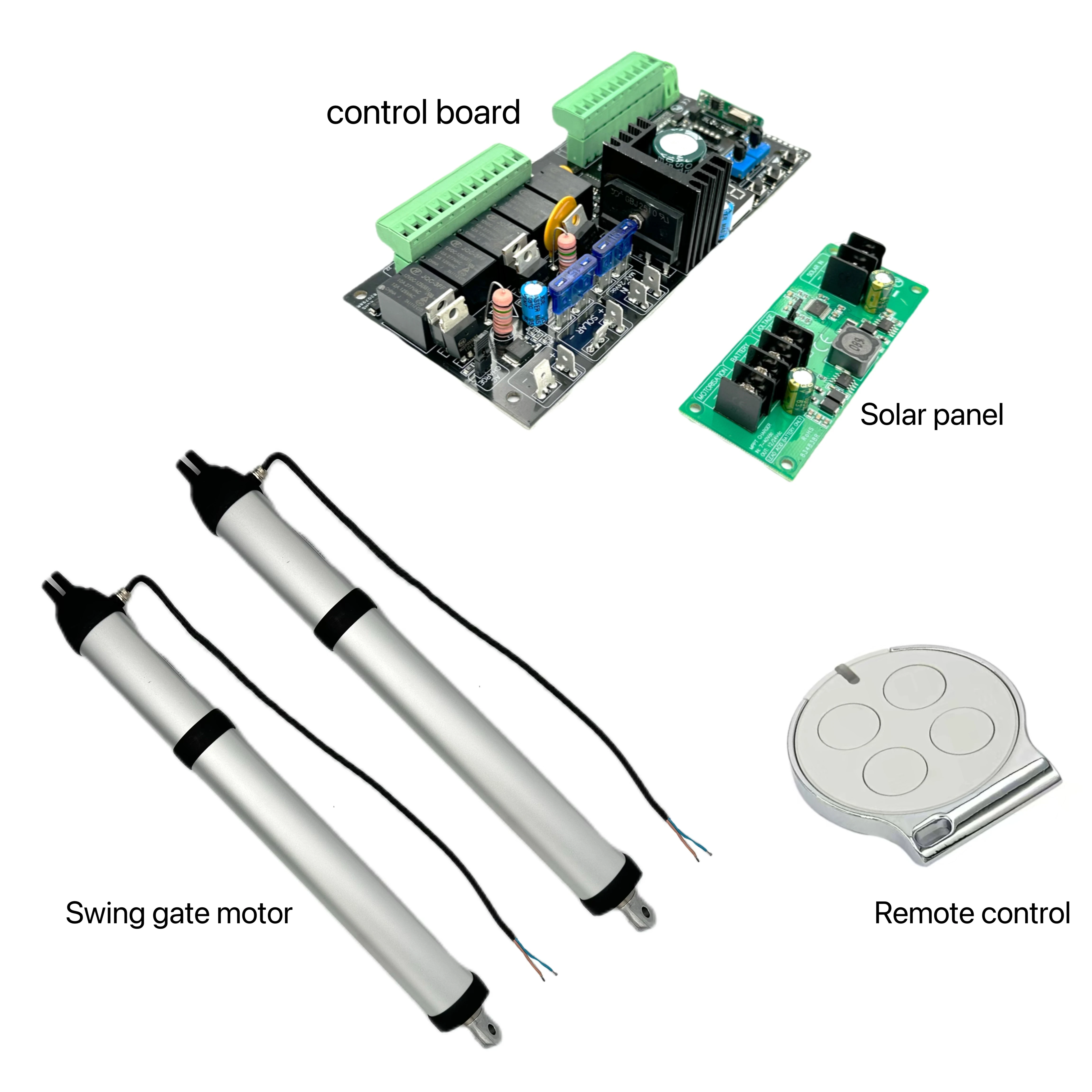 Низкое потребление DC 12V 24V солнечная панель автоматический распашные ворота комплект открывания