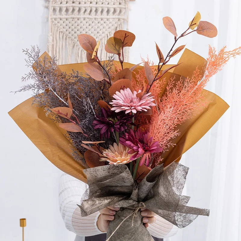 
2020 New design double side waterproof floral paper plastic wrapping film Flower wrapping paper for flower 