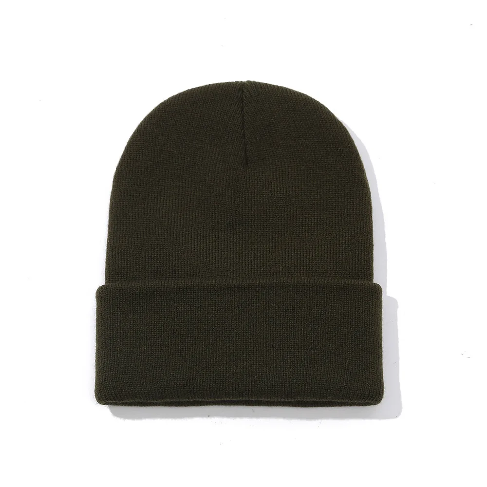 Wholesale Customized 100% Acrylic Winter Hats All Over logo Knitted Stripe Jacquard Knitted Beanie Hat Cheap Price Free Sample