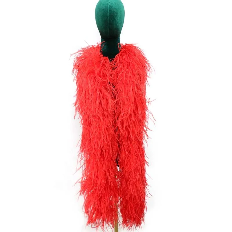 13-18cm Dyed Colors cheap large Thick Plumas 5 6 8 10ply Ostrich Feathers Boa feather for crafts clothing