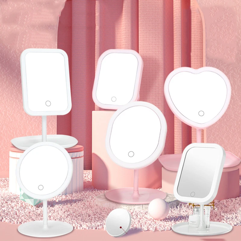 Factory Supply Wholesale Cosmetics LED Mirror Storage Vanity Smart LED Mirror Adjustable LED Light Makeup Table Mirror