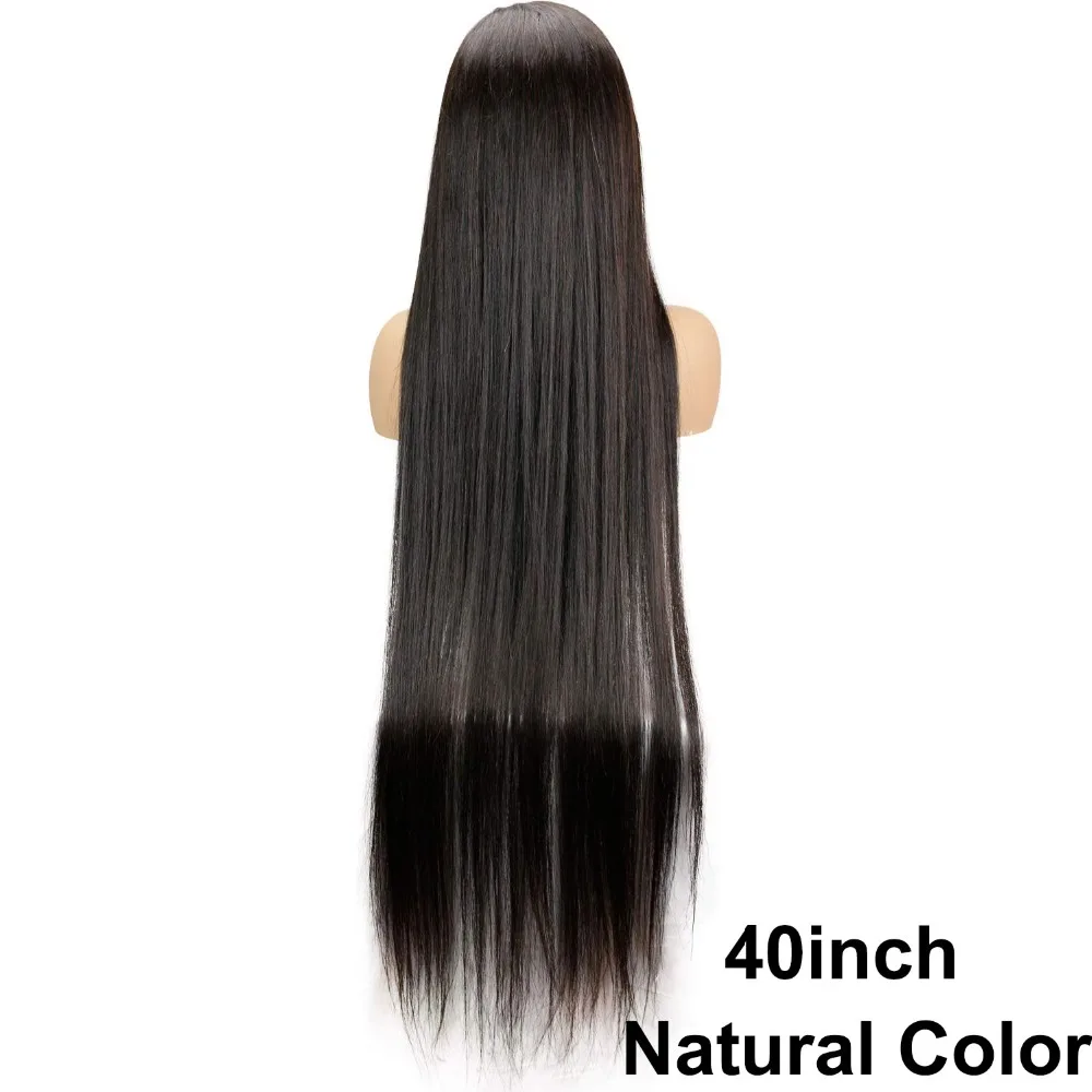  Eseewigs 28 30 34 36 38 40 42 дюйма длинные волосы бразильские натуральные человеческие парики на полной сетке шелковые прямые 613 цветов для женщин