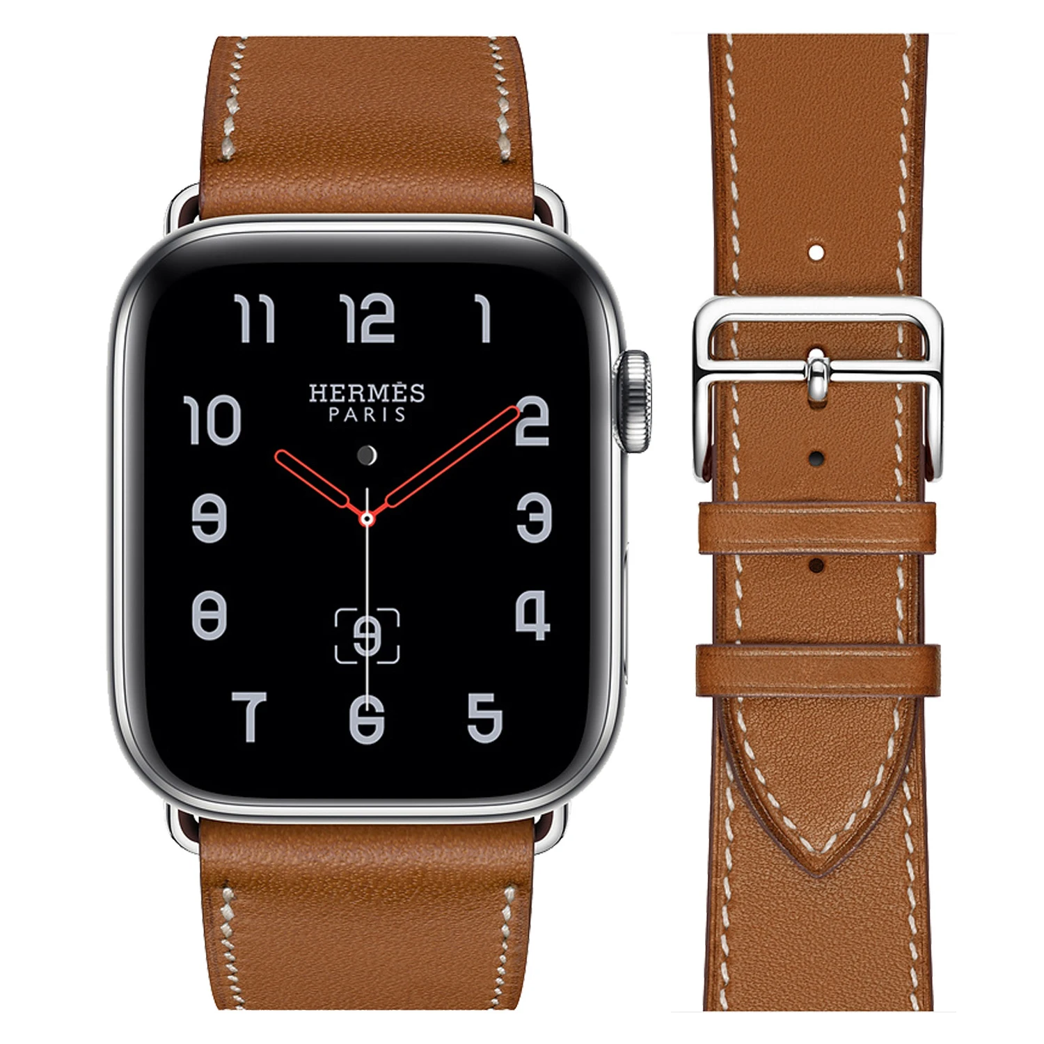  Ремешок кожаный для Apple Watch Series 4 5 6 Band 44 мм 40 классический браслет с пряжкой iWatch 3 2 1 42