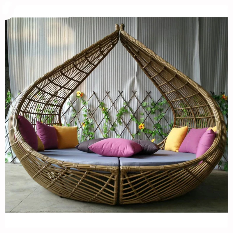 High quality patio garden beach pool rattan chaise lounge furniture outdoor