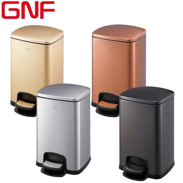 Прямоугольная мусорная корзина с педалью GNF для дома отеля 8 л