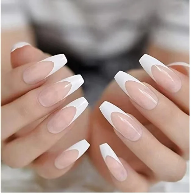 Горячая Распродажа простые натуральные цветные прессованные ногти/оптовая продажа искусственных индивидуальных ногтей Hiqh Качественные акриловые искусственные ногти