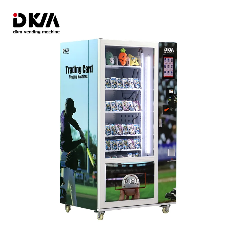 DKM touch screen soccer football baseball hockey basketball sports trading card vending machine