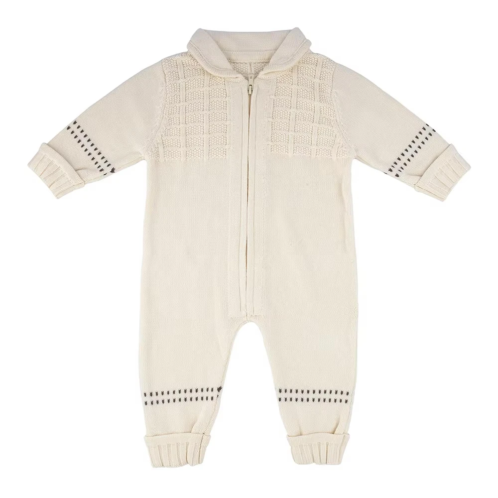 Trending Designer Toddler Knit Sweater New Born Baby Kids Sweater Boys Girls Set Baby Clothing Cross Stitch Knit 3 Pc Set