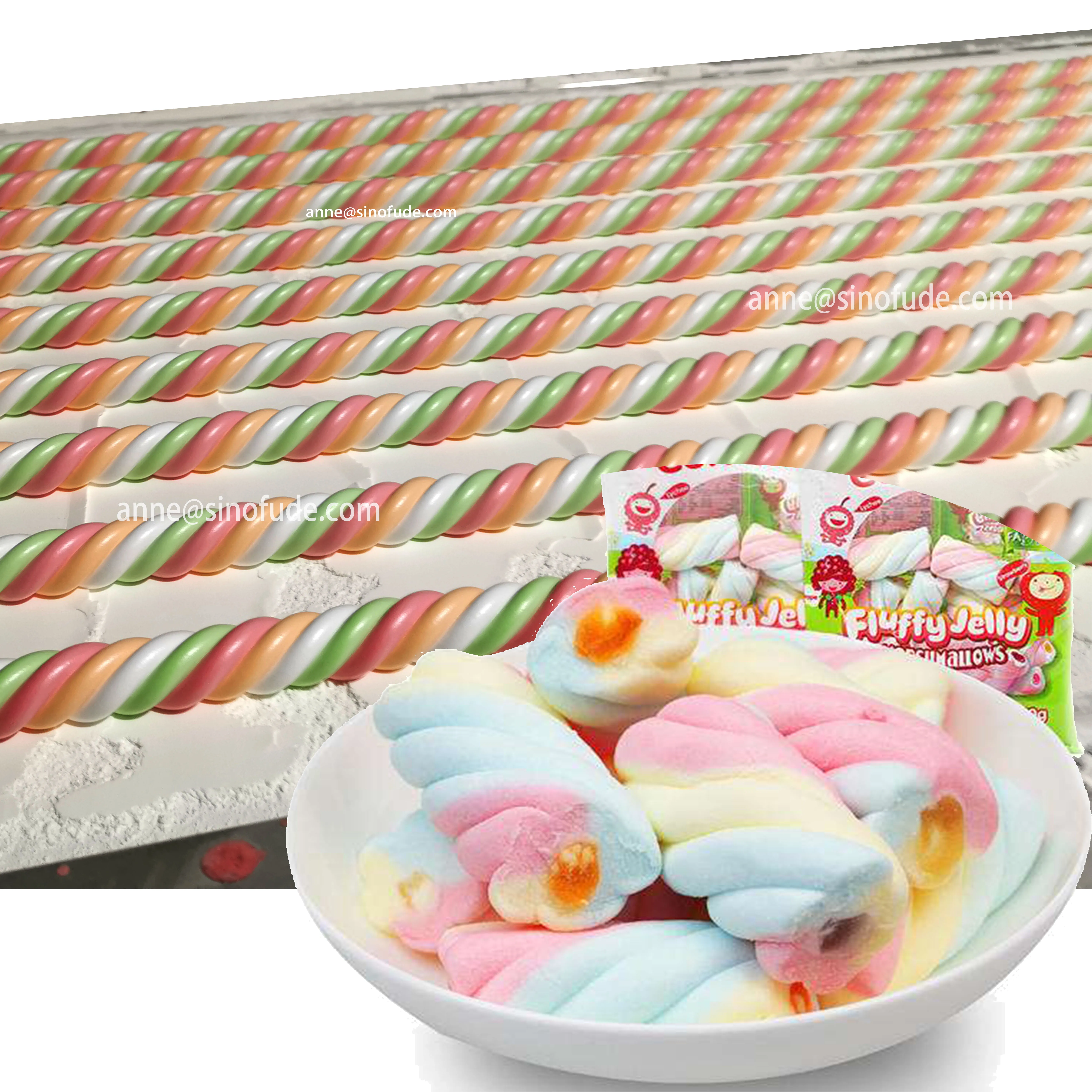 heart shape marshmallow production line  Animal shape marshmallow   sweet making machine chcocolate filling marshmallow