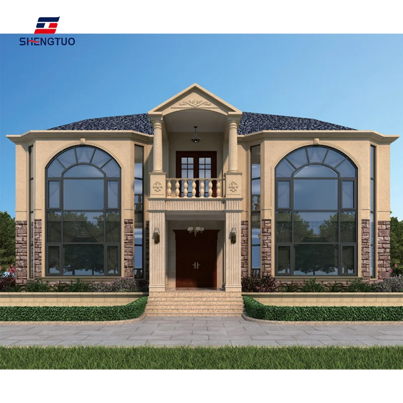 Aluminum frame door and windows screen integration curved window residential picture window crank windows