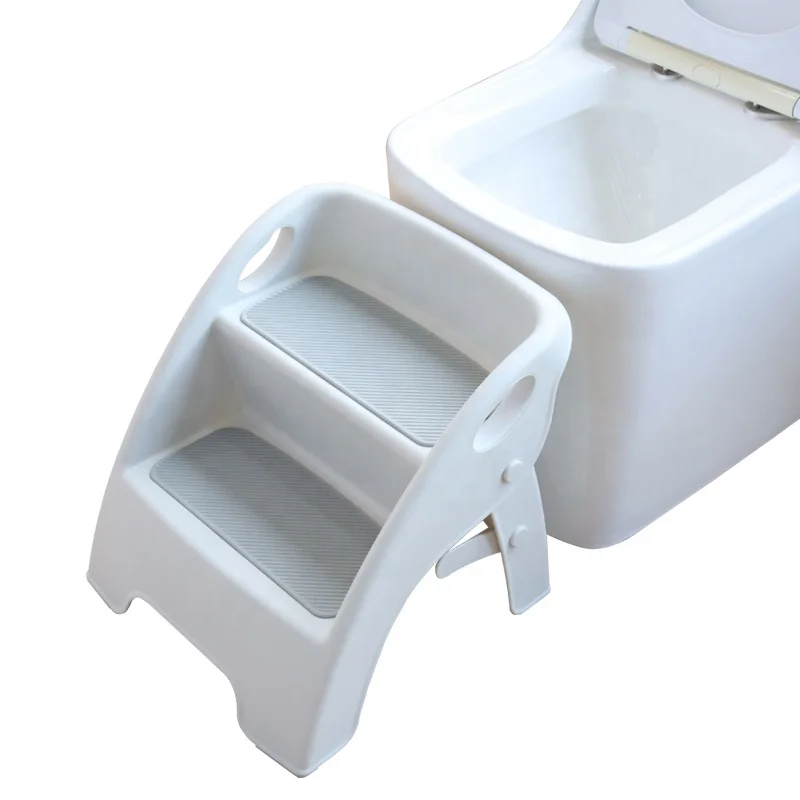 Baby plastic double stool baby toddler double foot stool baby bathroom kitchen toilet training step stool