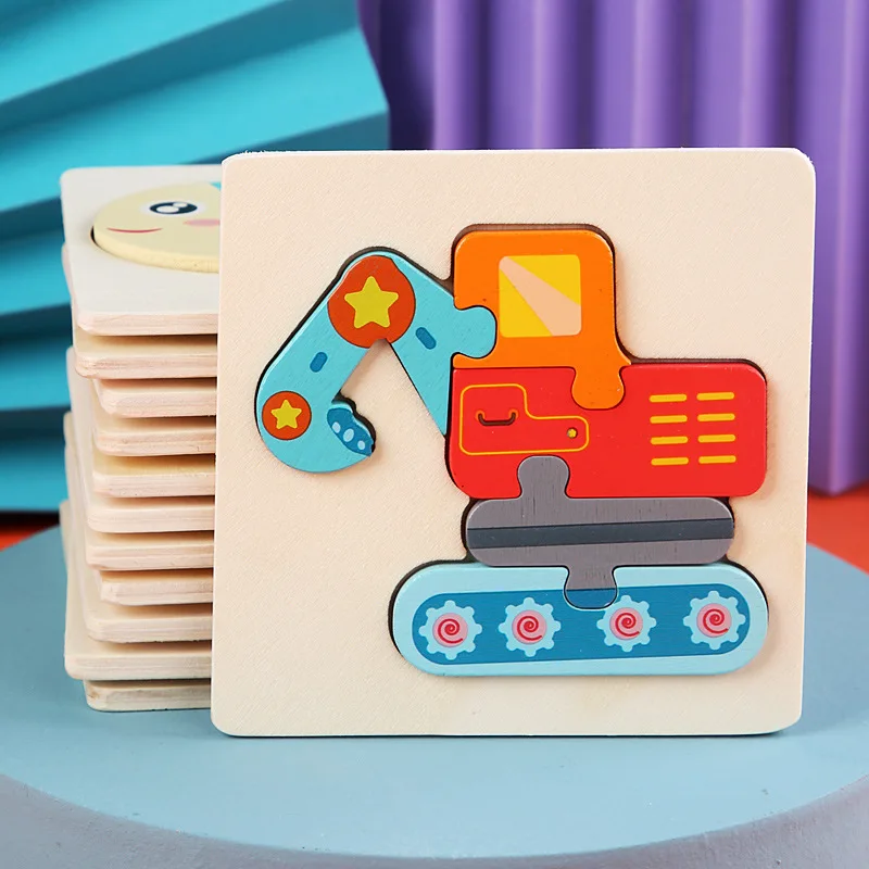 Мультяшная 3D-головоломка из дерева