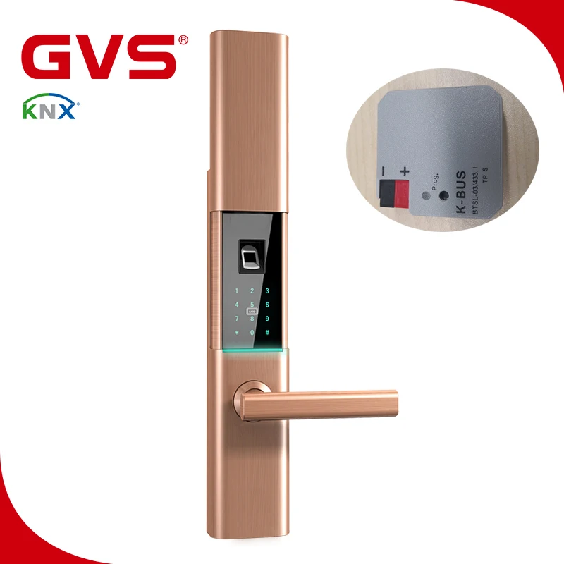 Первый дверной замок KNX Китай KNX/bei GVS K-bus система умного дома карта отпечатков пальцев цифровая клавиатура KNX встроенный дверной замок Smart