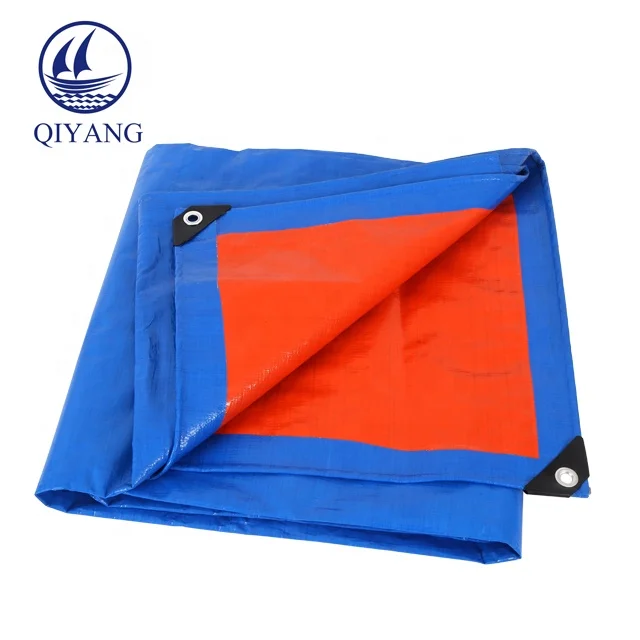 100% Recycled Plastic Printed Tarps Waterproof Fabric PE  Camping Tarpaulin