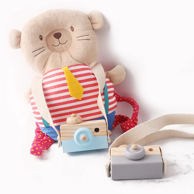 Nordic Cute Wooden Hanging Toy Camera Photography Prop Home Decoration Kids Toy Camera