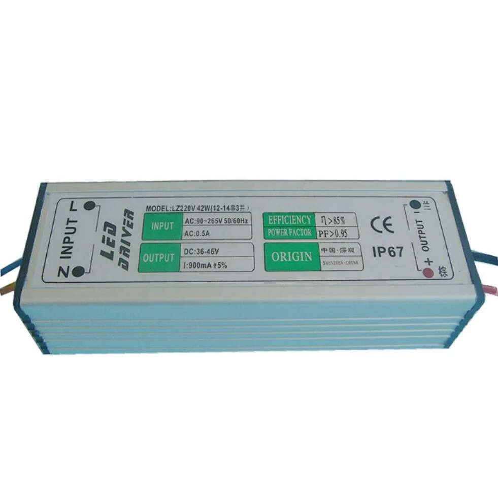 Waterproof constant current 900mA led driver 42W power supply