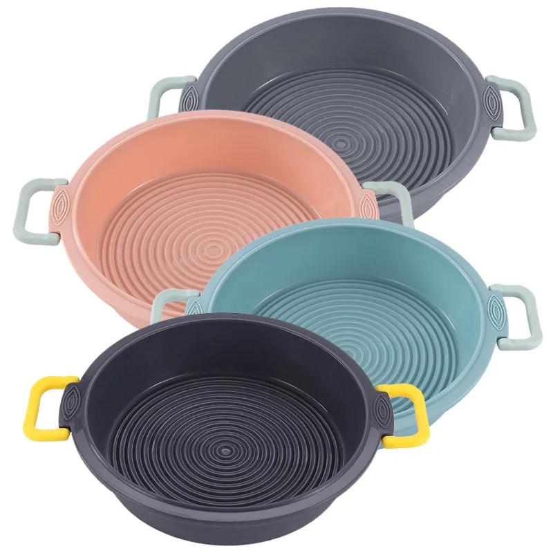 Hot Sale LFGB 7.5 Inch Eco-Friendly Food Grade Silicone Oven Accessory Reusable Air Fryer Baking Pan Cake Tin & DIY Baking Kit