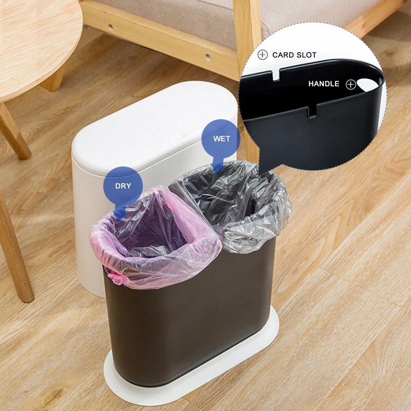 Wholesale bomb cover trash can toilet flip paper basket bedroom sorting sleeve trash basket press trash can