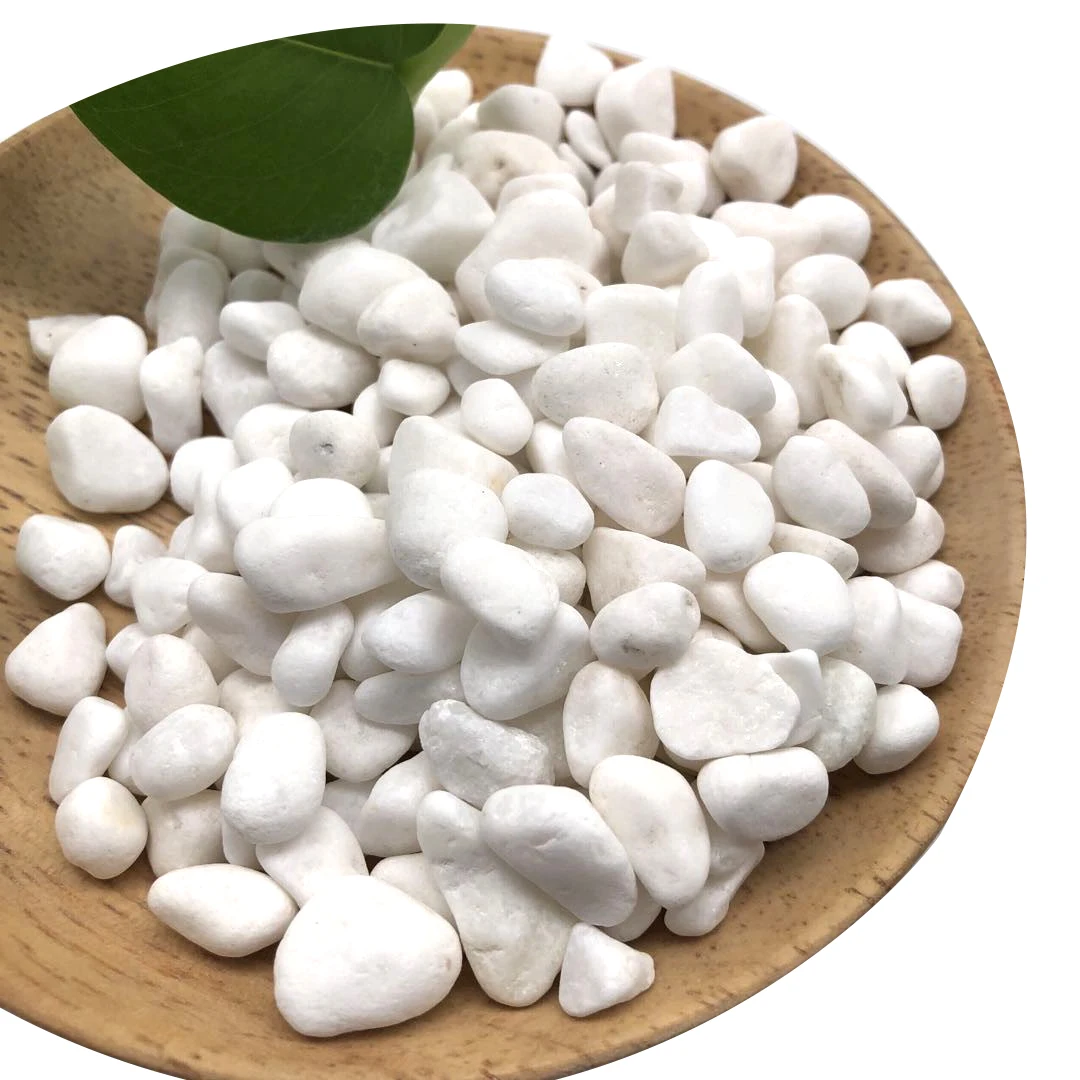 Supplier Natural Snow White Jade Pebble Stone For Garden Road Building