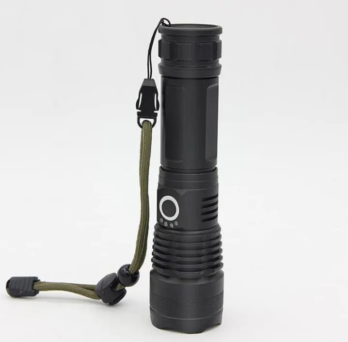 Самый мощный светодиодный тактический фонарик 2020 XHP50 26650 с зарядкой от USB p50 лампа