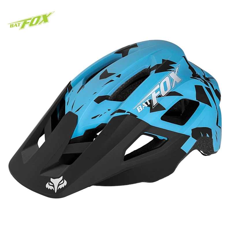 BATFOX Lightweight Adult MTB Road Bicycle Riding Safety Equipment CE CPSC Certified Bike Cycle Helmet with Visor MTB helmet