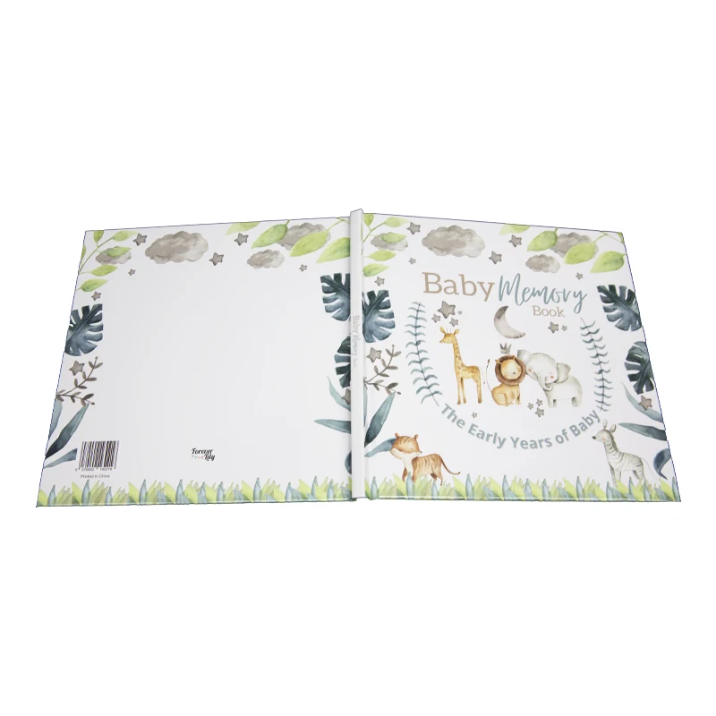 High Quality Custom Baby Journal Hardcover Book Sewn Binding Offset Printing on Kraft Art Paper Quality Paper Hard Cover