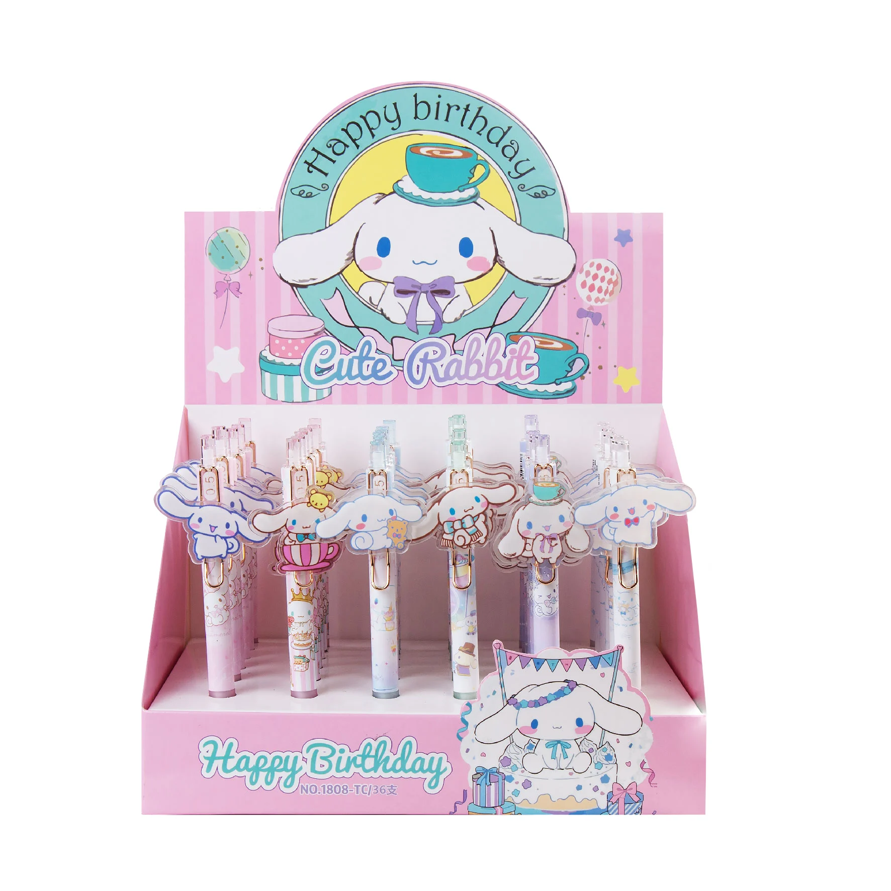 Creative cute Hot Selling Good Quality Water Pen Girl Heart Metal Clip Patch Press Gel Pen For student