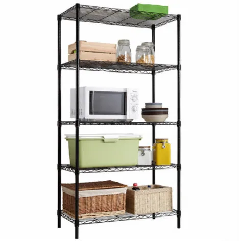 Kitchen Organizer Racks Five-layer Shelving Iron Toys Storage Metal Storage Balcony Flower Shelf