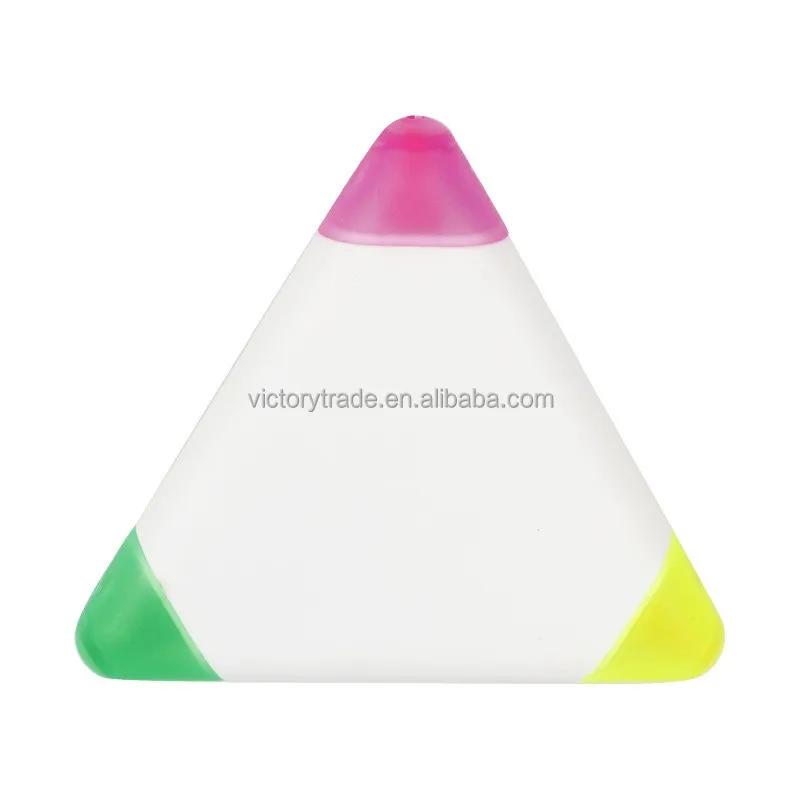 V-HH002 Promotional Custom 3-Colors Triangle Plastic Highlighter Marker