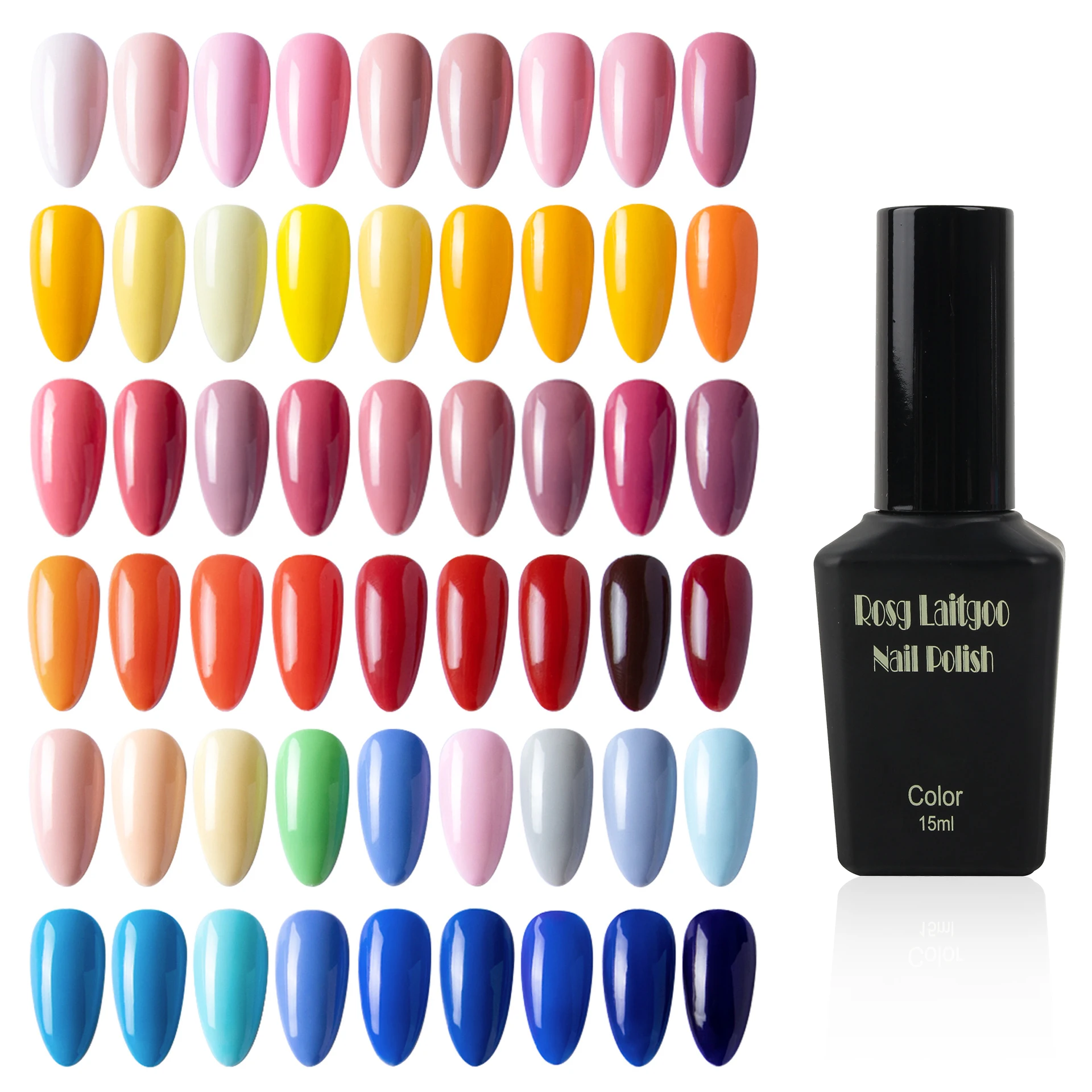 QS Wholesale Brand 15ml Mixcoco 120 Colors Bottle Nail Non Toxic Semi Permanent Regular Essies UV Gel Polish