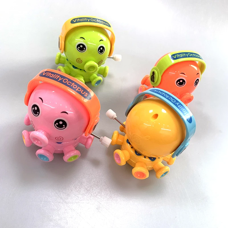 
2021 hot Cute wind-up walking plastic octopus toy with earphone for baby Giving gifts 