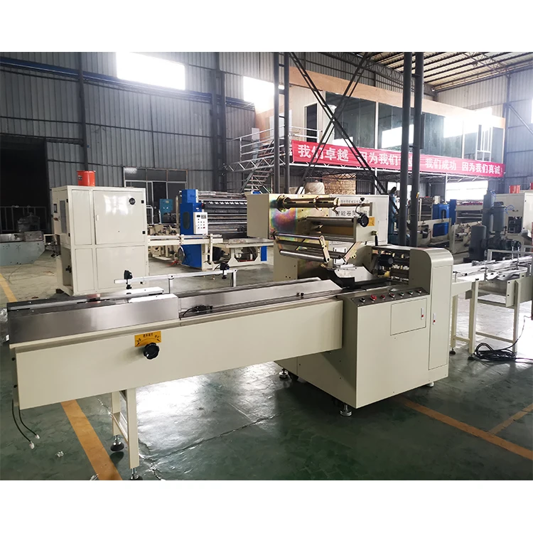 Factory manufacturing small toilet paper single roll product packing making machinery