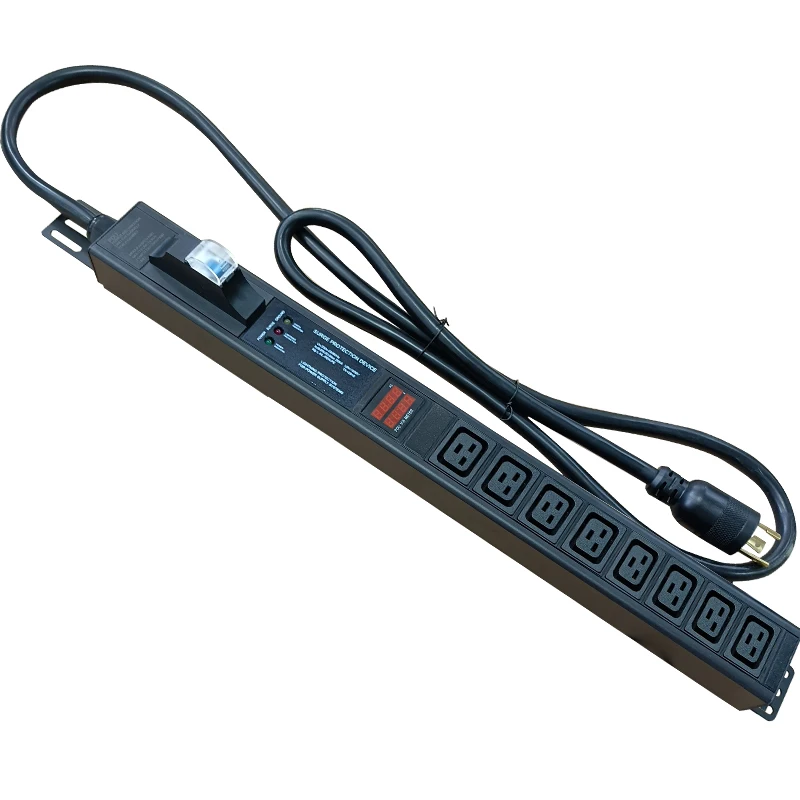 L6-30p 30 amp 8-bit IEC320-C19 air switch overload protection voltage and current display lightning protection US PDU socket