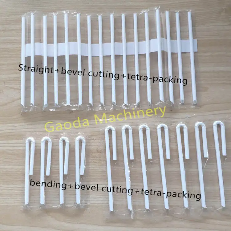 U-Shape Paper Straw Packing Machine Milk Paper Straw Wrapping Machine