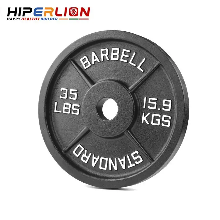 100 Lb 25 kg Hantelscheiben Discos Pesas 5kg 25kg Steel Barbell 2 Inch 20kg Standard 45lb Disc Cast Iron Weight Plates For Sale