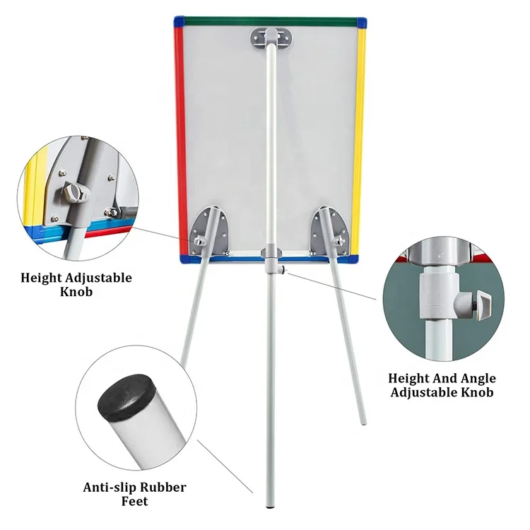 90x60cm tripod flip chart stand height adjustable whiteboard flipchart easel mobile flip chart board with stand price