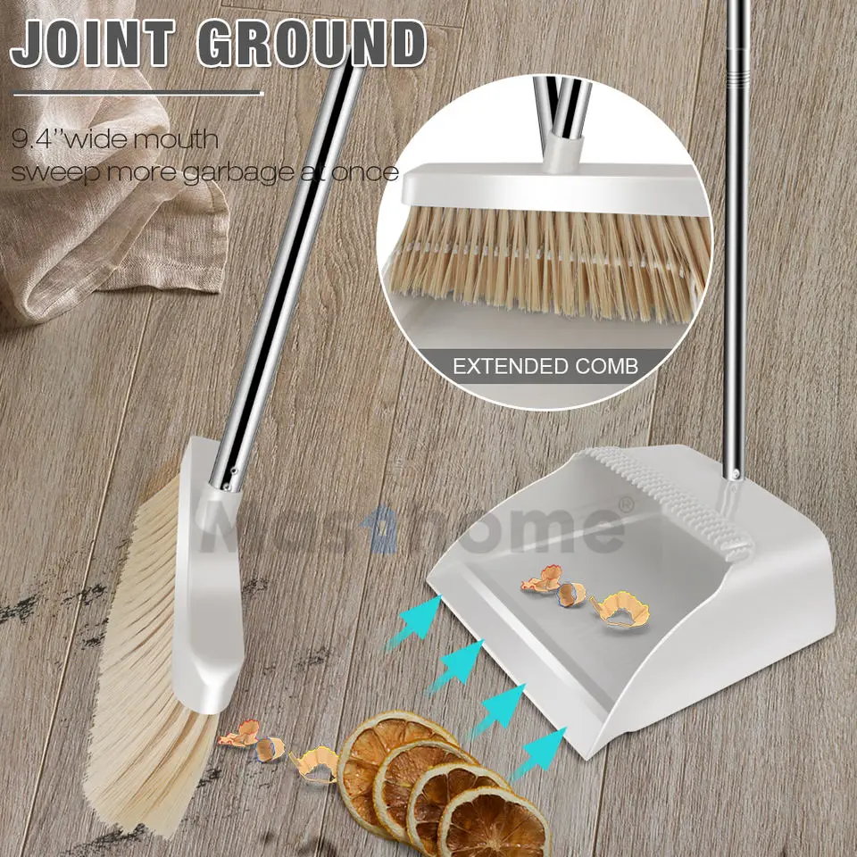 Masthome Professional Supplier Home Office Kitchen Pet Bristle Broom Fiber Ceiling Broom And Dustpan Set