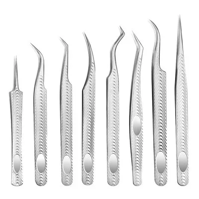 can make custom logo rose gold metal eyelash tweezers pink