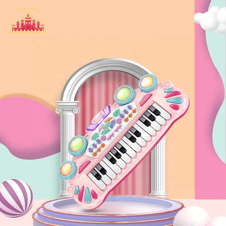 2023 High quality pink musical toys plastic electronic piano toy for children SL07A014