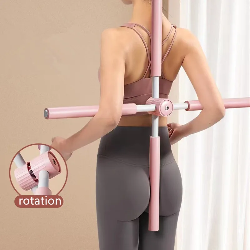 Adjustable Open Back Shoulder Stick Correct Hunchback Correction Cross Yoga for Corrective Posture