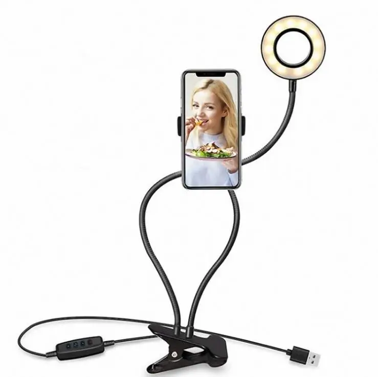 Selfie Ringlight with iPhone Tripod & Cell