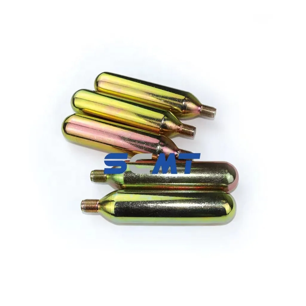 Высококачественный стальной 60CC 45G CO2 Картридж с 1/2-20UNF 5/8-18UNF для подушек безопасности верховой езды популярный как 12-граммовый картридж