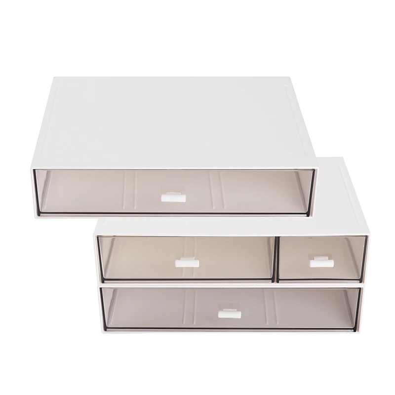 Comix Mini Modern Plastic Drawer Type Sorter 6 Divider Sections Cosmetic Desktop Storage Box Desk Organizer