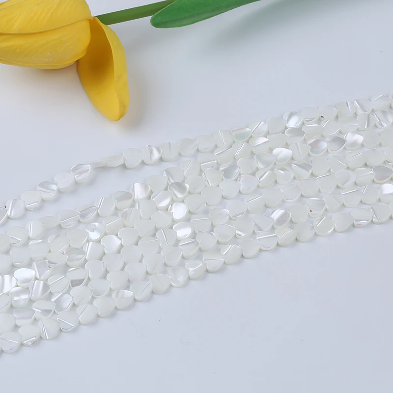 Zhuji Wholesale 8-9mm White Shell Of Love Shape For Diy Jewelry Making